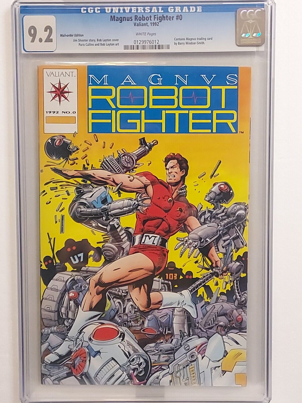 Magnus Robot Fighter #0 CGC 9.2 Valiant Jim Shooter Bob Layton 