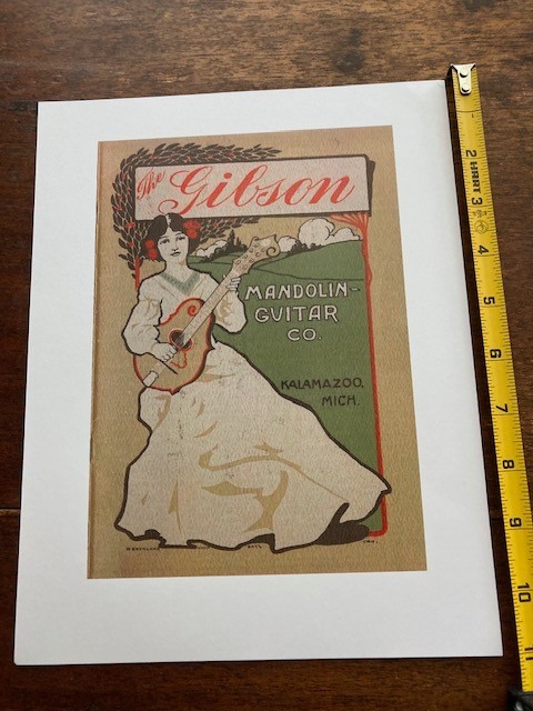 Gibson Mandolin Vintage Ad Poster - F-Style - Bluegrass Celtic Folk Music Irish