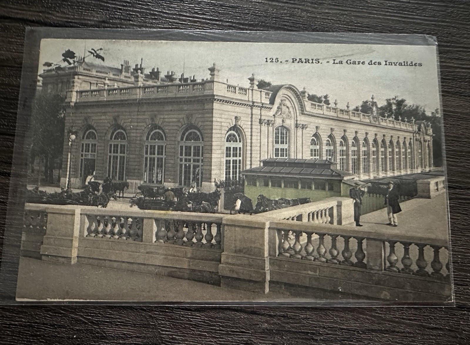Vintage Paris Postcard 1900s Gare des Invalides - Rare Antique French Topography
