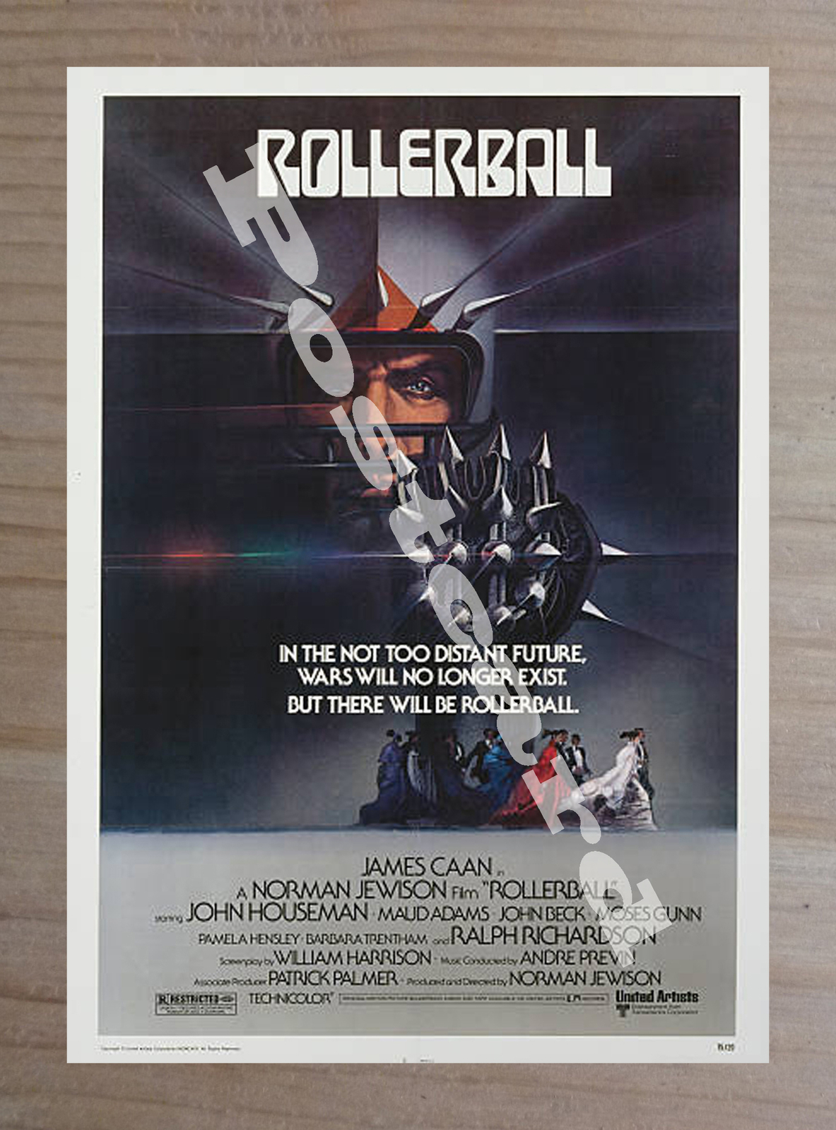 Historic Rollerball 1975 Movie Advertising Postcard