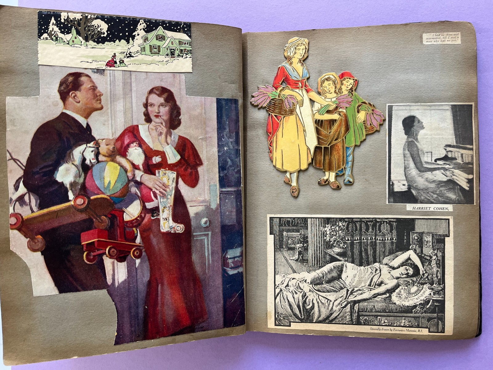 1930\'s BRITISH scrapbook AMAZING curation GARBO T.E Lawrence WWI Royalty vintage