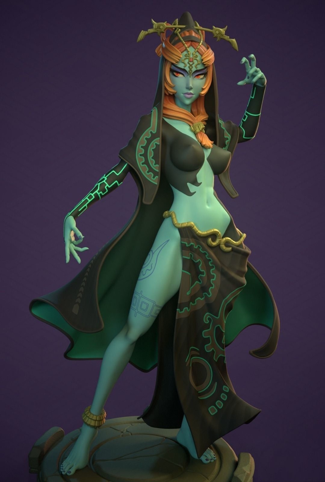 Midna_ Fan_Art/Sculpture to paint or Fully Painted (Make to order) Mature
