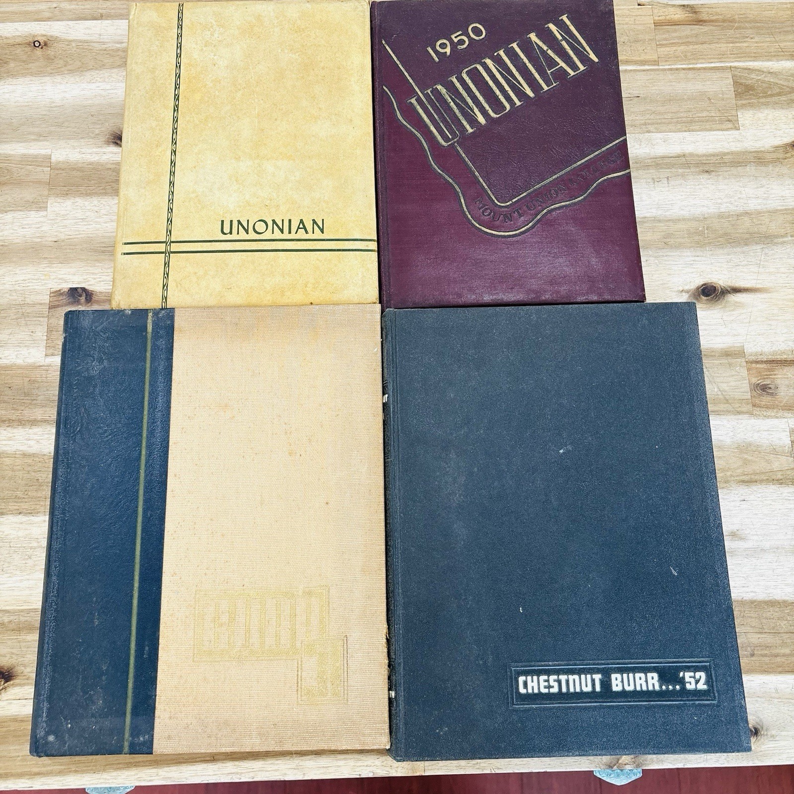 Set of 4 Vtg Yearbooks 1949-52 Mount Union College Kent State University Ohio
