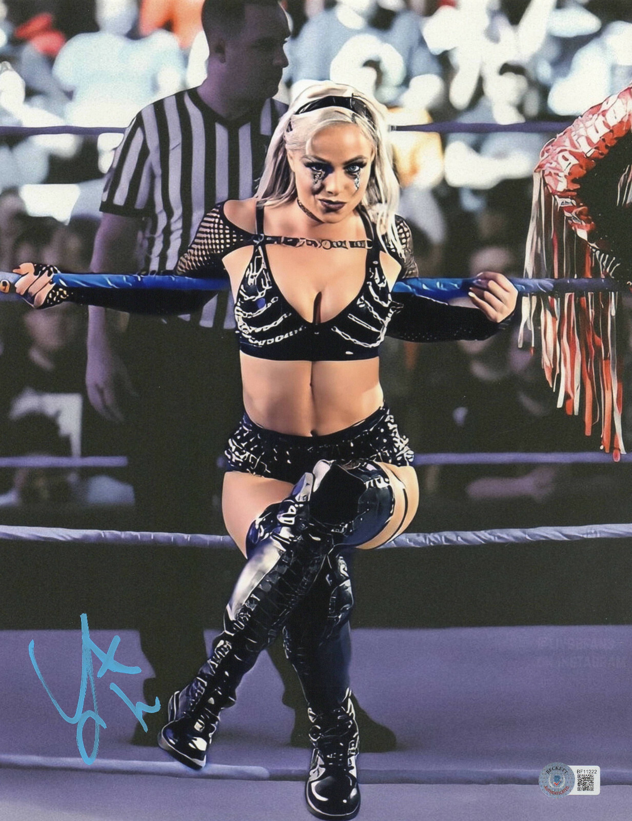 LIV MORGAN SIGNED AUTOGRAPH WWE 11x14 PHOTO BAS BECKETT WATCH HER