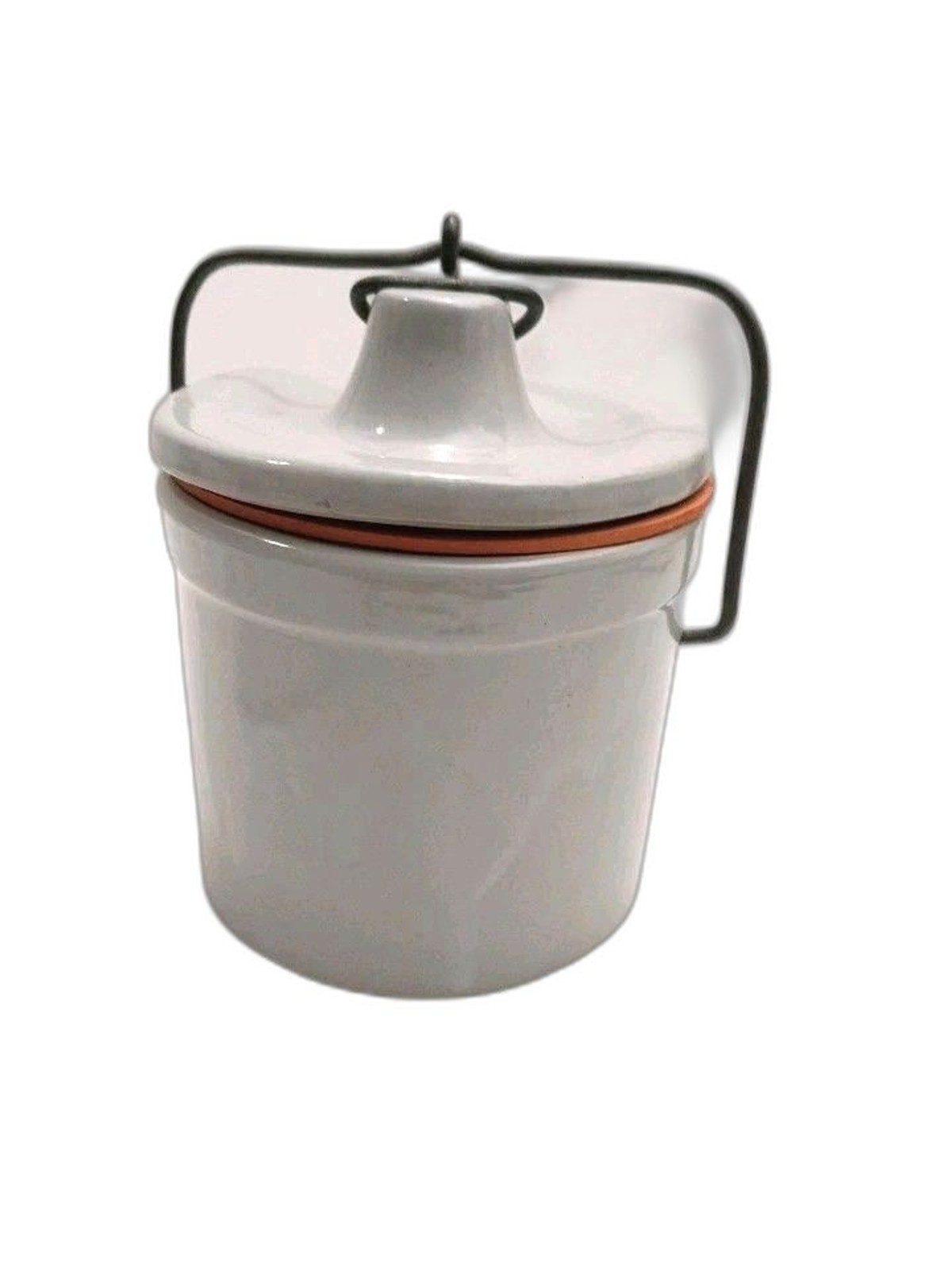 Crock Preserving Jar 6” Tall 4” Wide Stoneware #X10