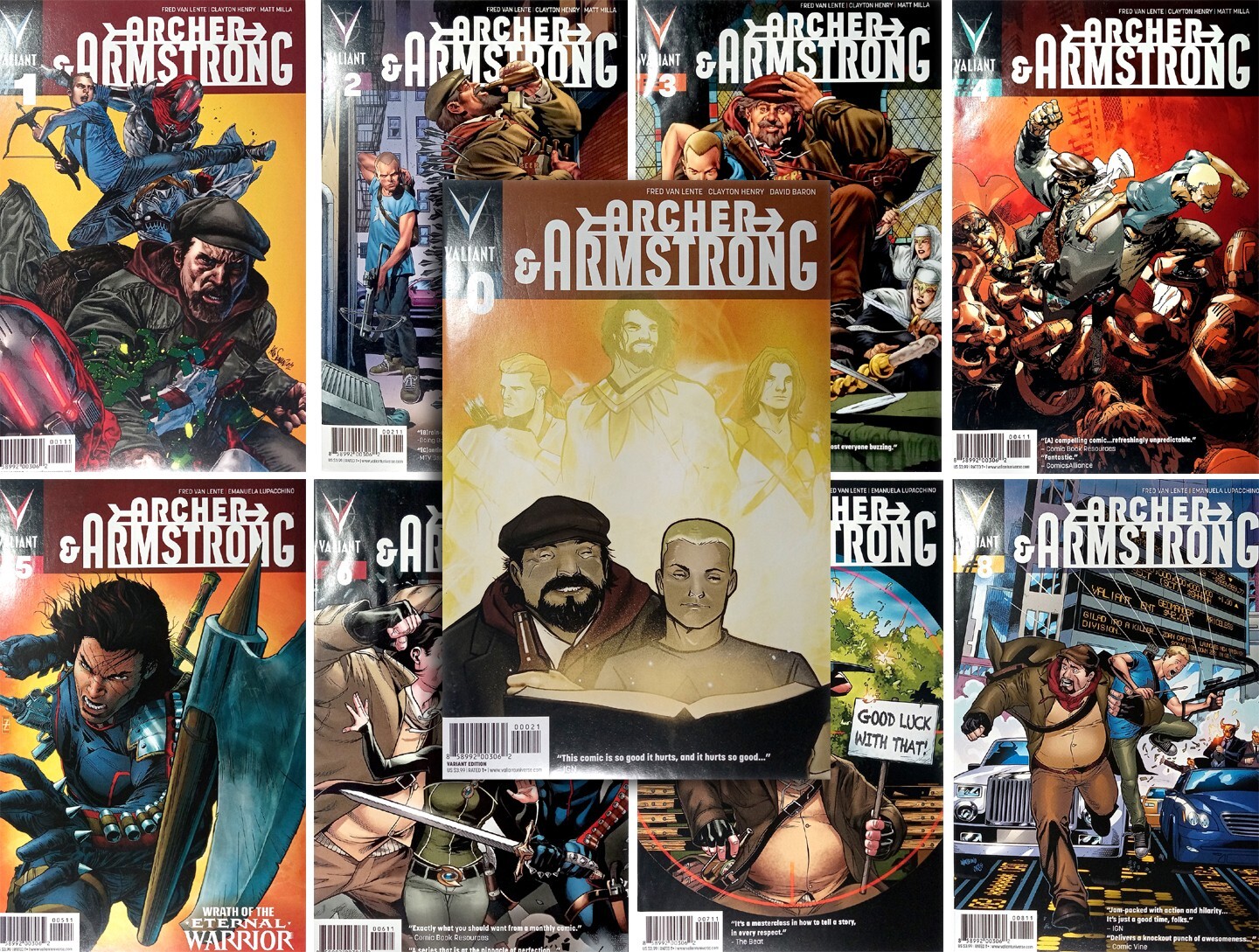 Archer & Armstrong #0B - #8 (2013) Valiant Comics    SET 