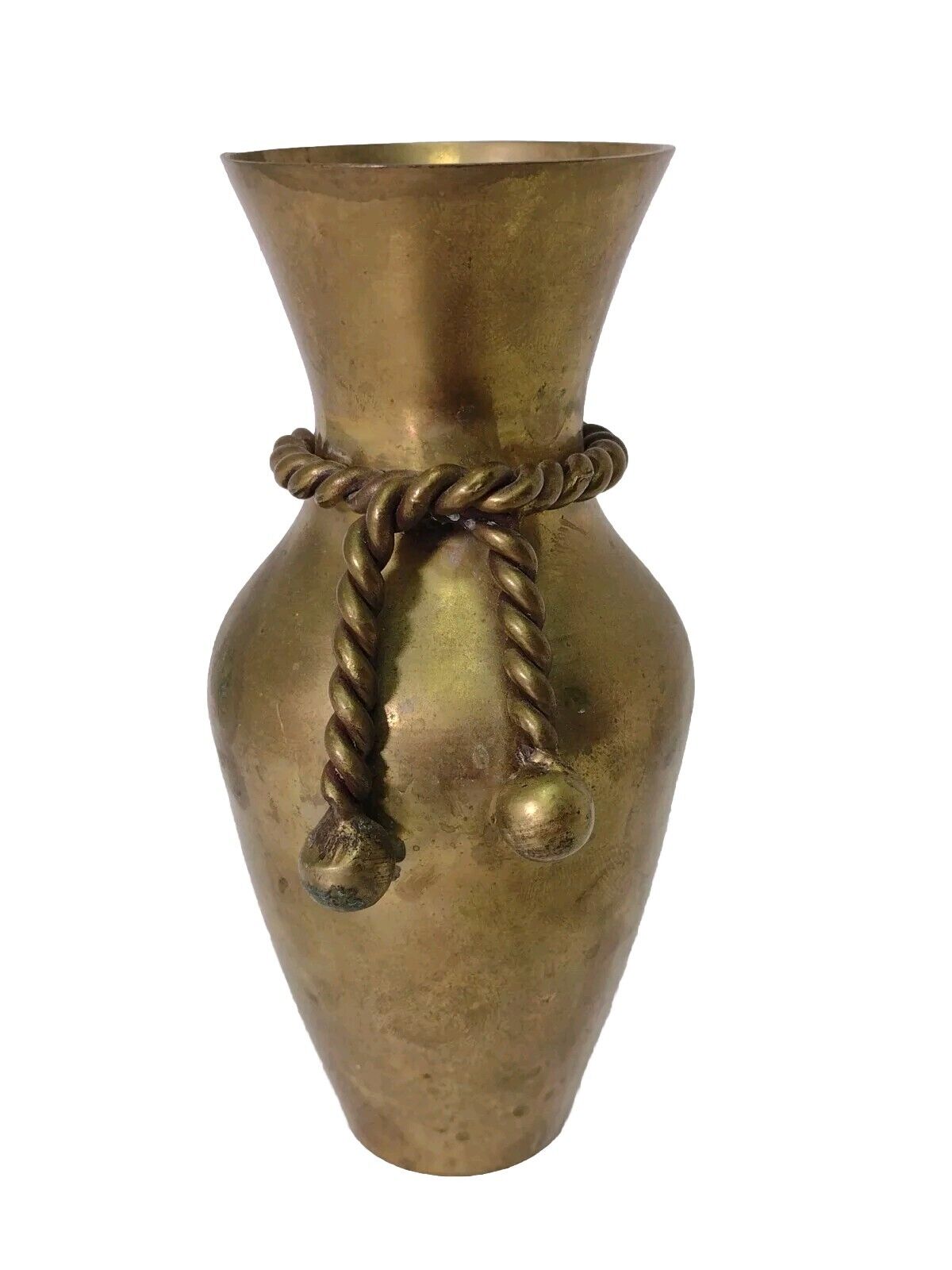 Vintage Handmade Solid Brass Small Flower Vase India Ornate Decor