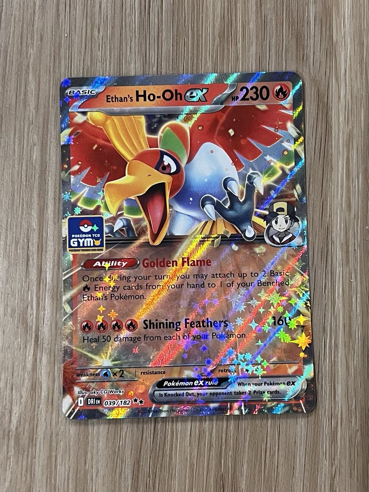 Ethan’s Ho-oh  039/182 Asia Exclusive GYM Promo Pokemon TCG