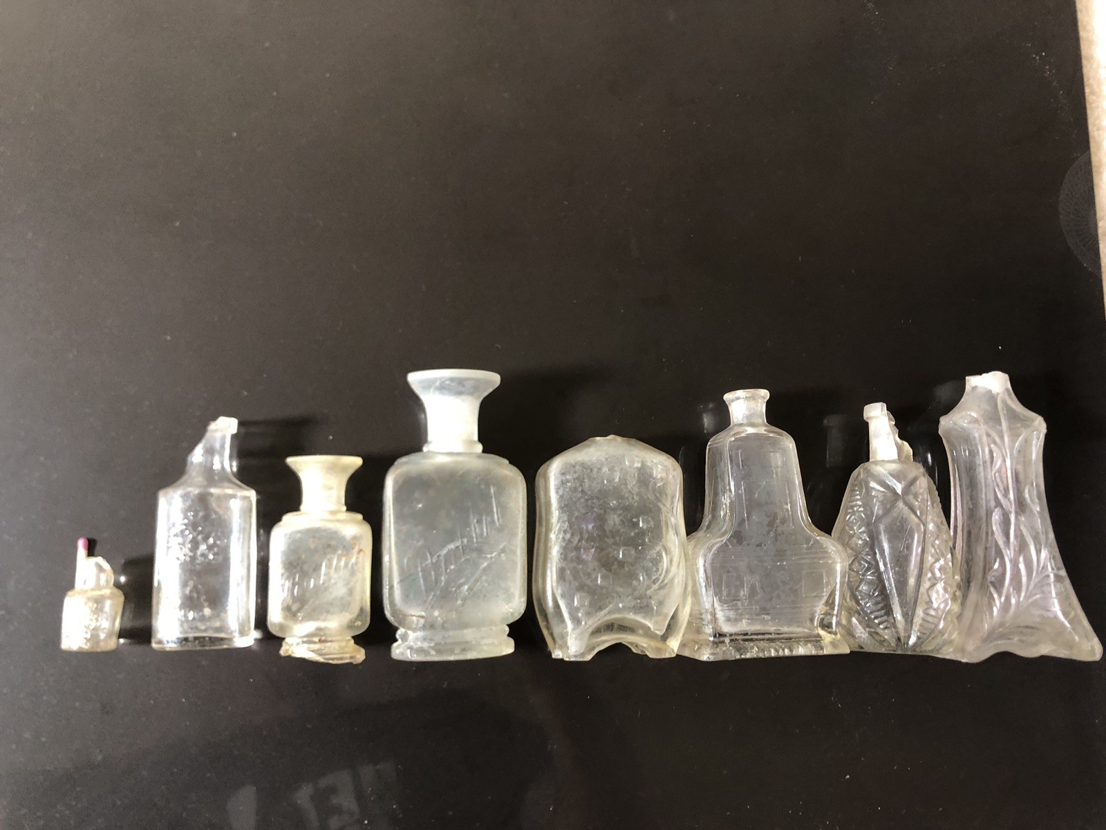 Rare Antique collection of 8 bottles A. Rallet Perfume Pre 1900's with damage