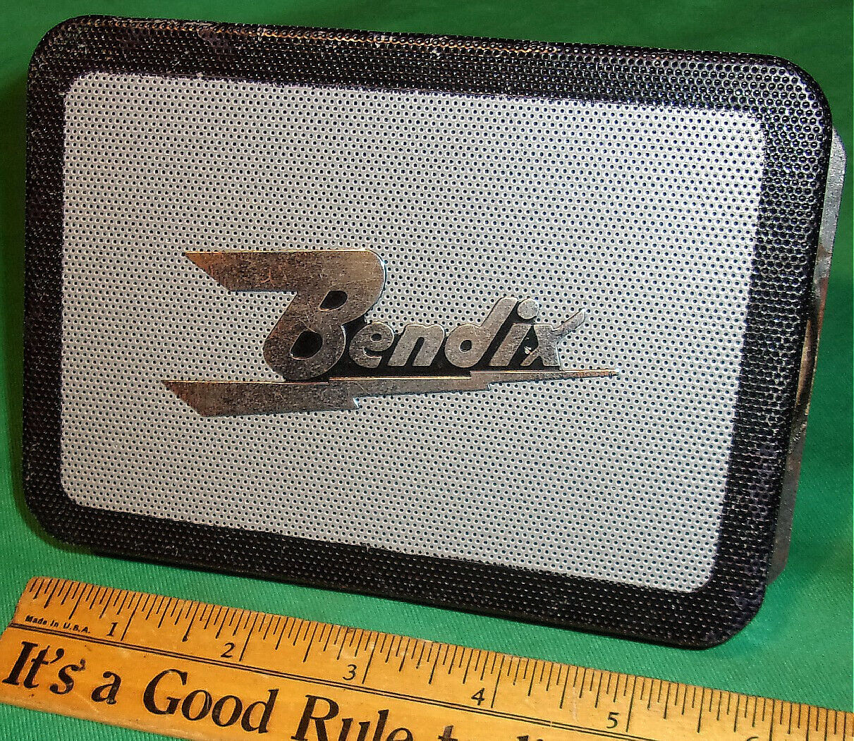 NICE Bendix Speaker Chrome Logo by Cleveland Elec. (1960) Working 6 X 4 Inches