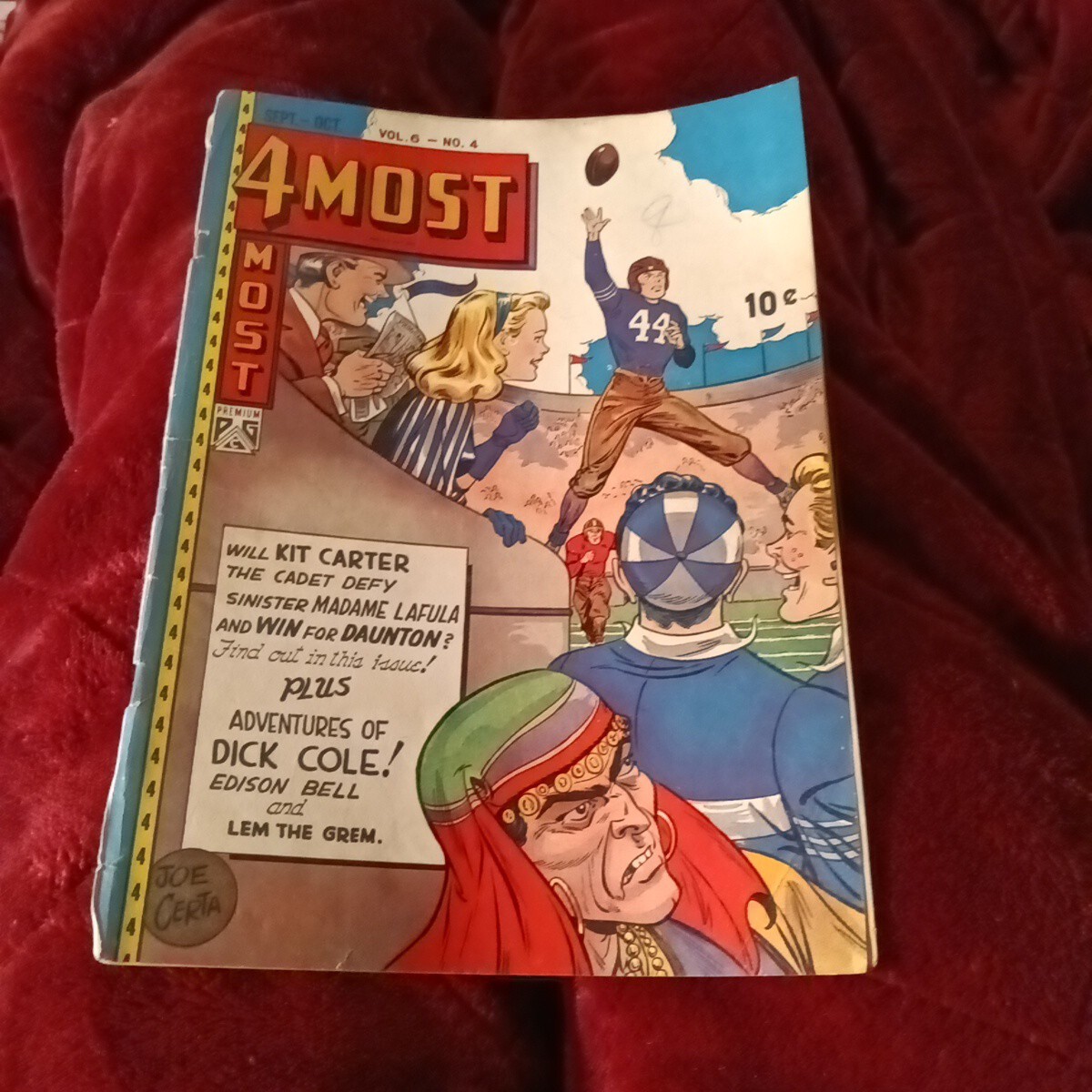 4MOST COMICS VOL 6 # 4 PCG 1947 JOE CERTA COVER DICK COLE GOLDEN AGE FOOTBALL