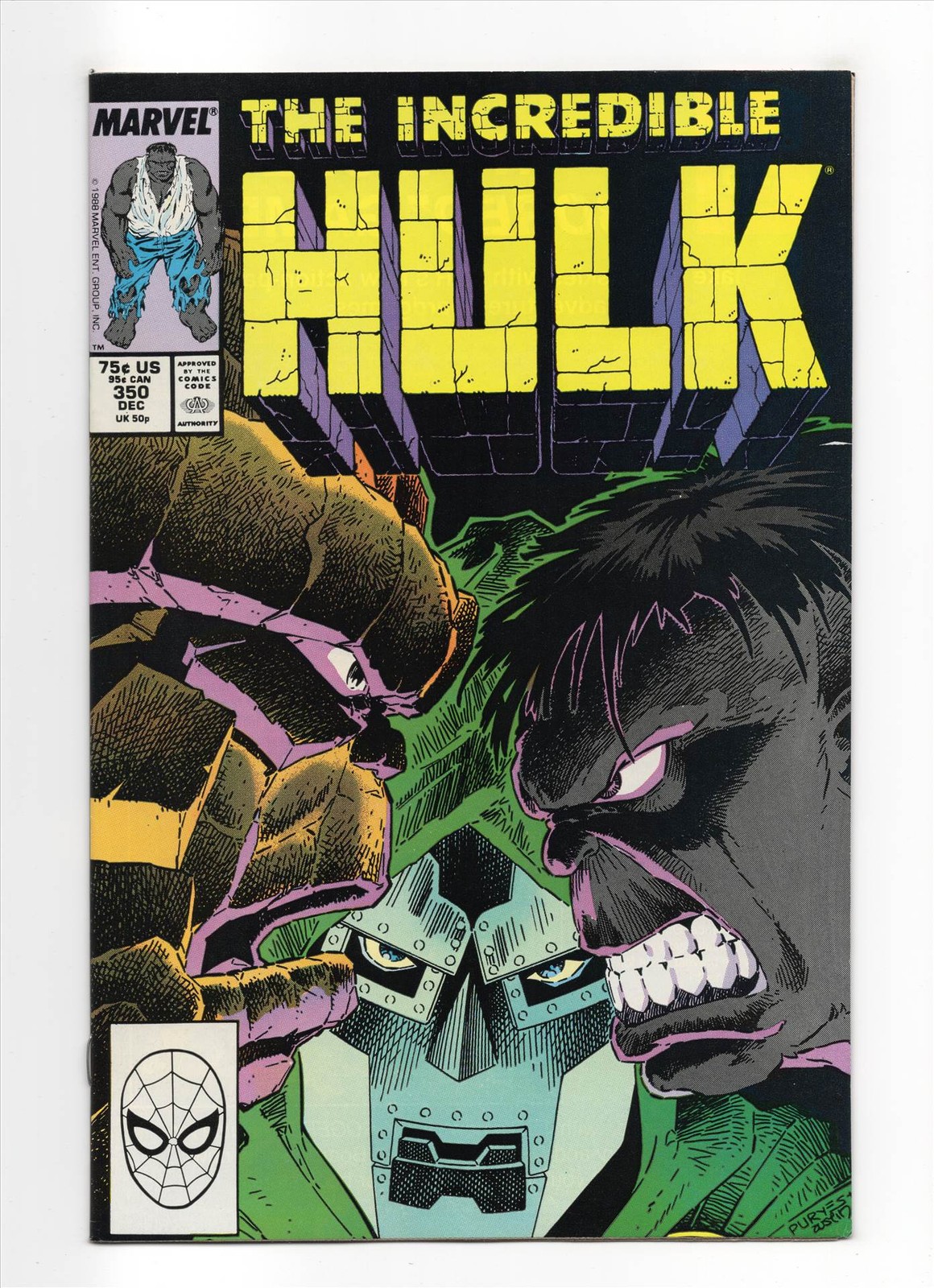 Incredible Hulk #350 NM 1988 Doctor Doom vs Hulk vs Thing Cover Marvel Comics