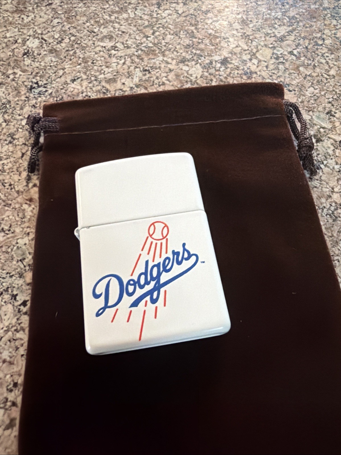 Vintage Zippo Lighter - MLB Baseball - Los Angeles Dodgers Logo