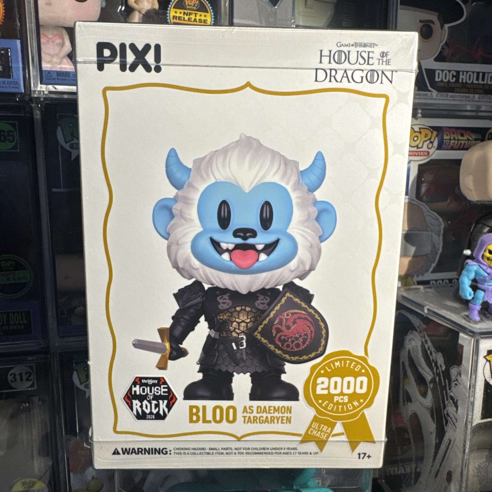 Thrilljoy Bloo As Daemon Targaryen SDCC Blockparty 2026 Hero (Sealed) Thrilljoy Bloo As Daemon Targaryen SDCC Blockparty 2026 Hero (Sealed)