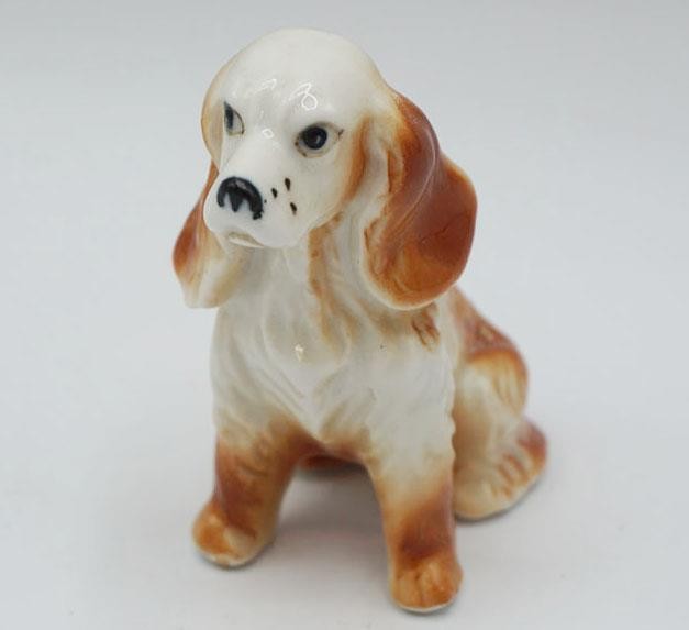 Cocker Spaniel Puppy Dog Figurine Porcelain