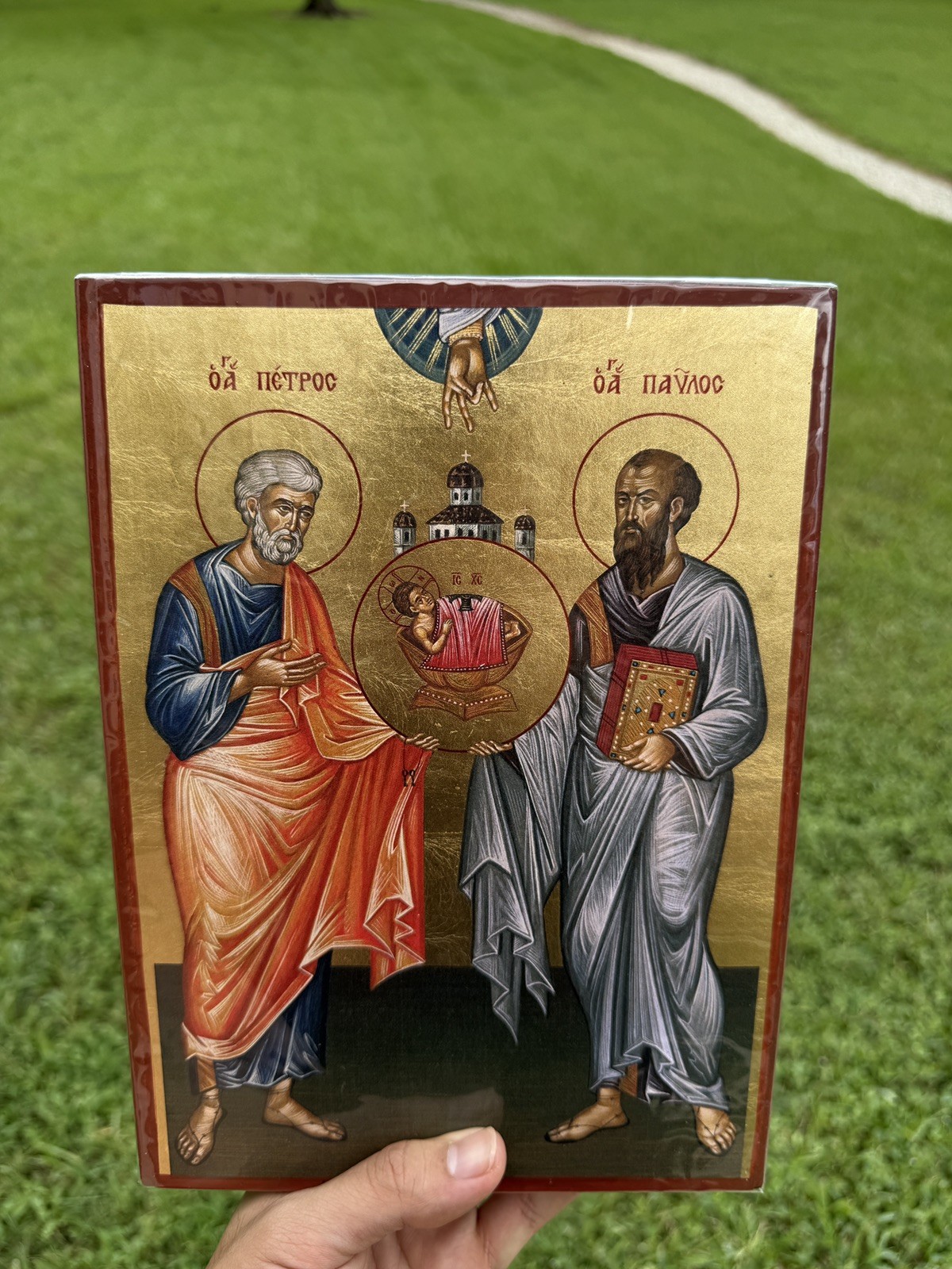 Saints Peter and Paul Orthodox Icon Flat Wood 18kt Gold Leaf
