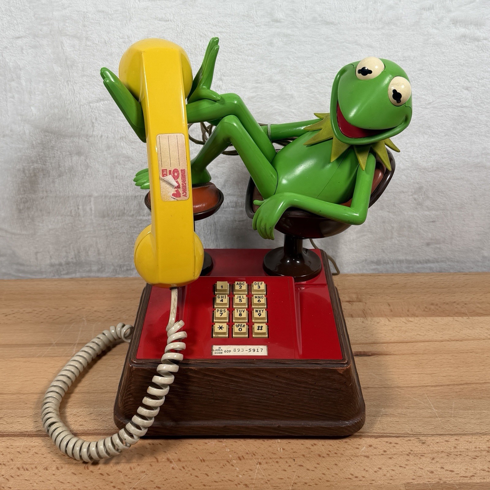 Vintage 1983 Kermit the Frog Phone ATC Jim Henson Muppets Untested
