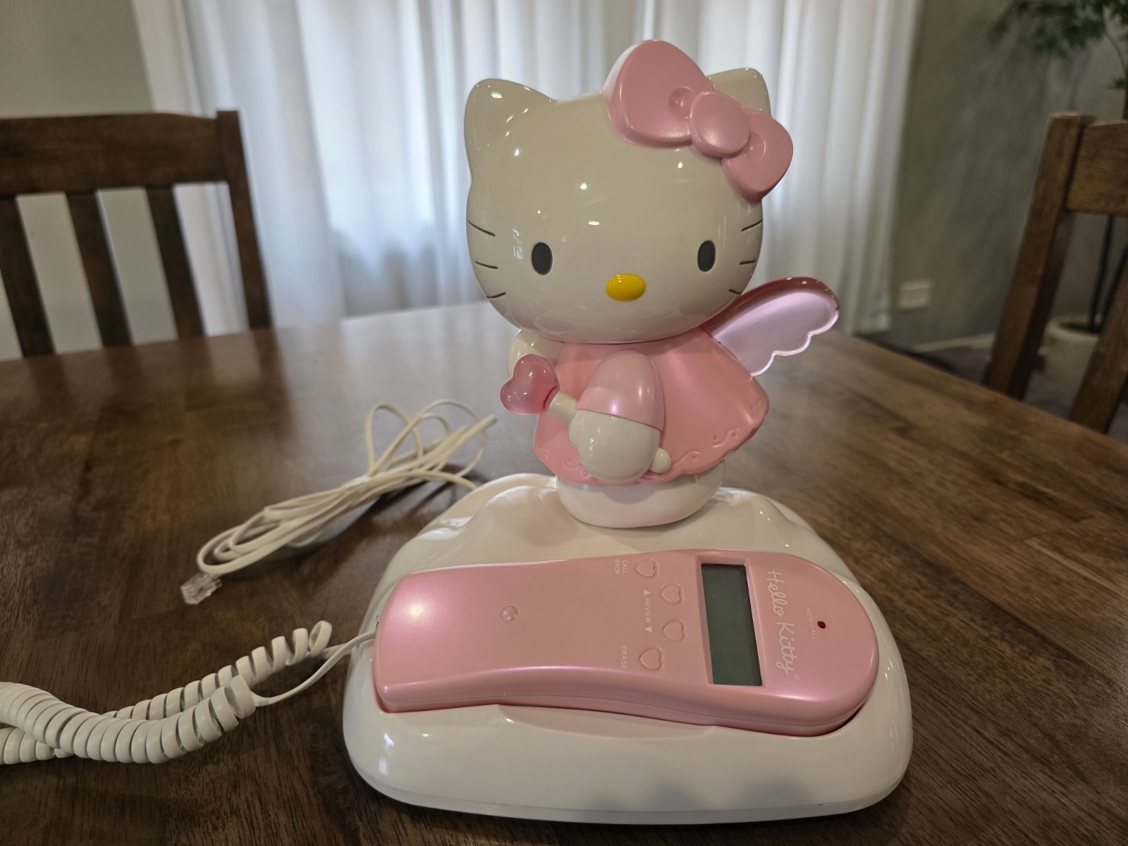 Vintage 2003 Hello Kitty Angel HK210 Pink Phone Caller ID Sanrio Collectible Vintage 2003 Hello Kitty Angel HK210 Pink Phone Caller ID Sanrio Collectible