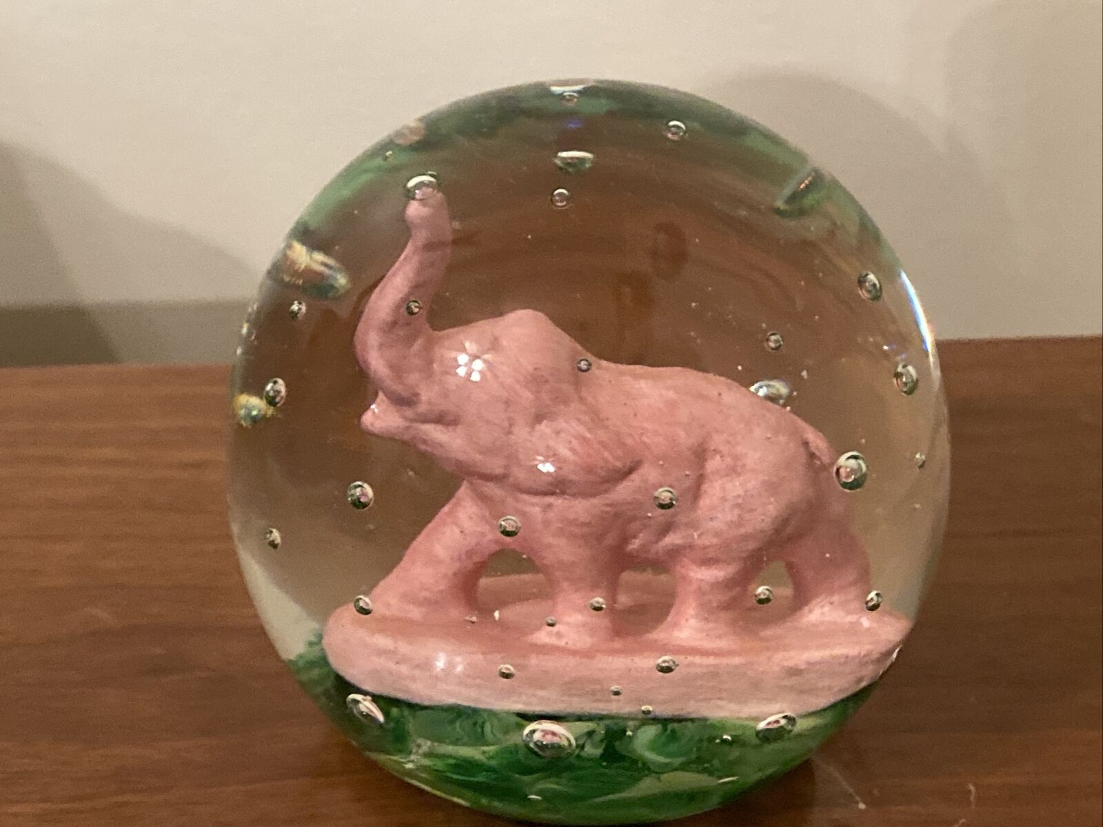 Pink Elephant Paperweight  Robert Henry Bimbah Pink Elephant 1982 4 inches