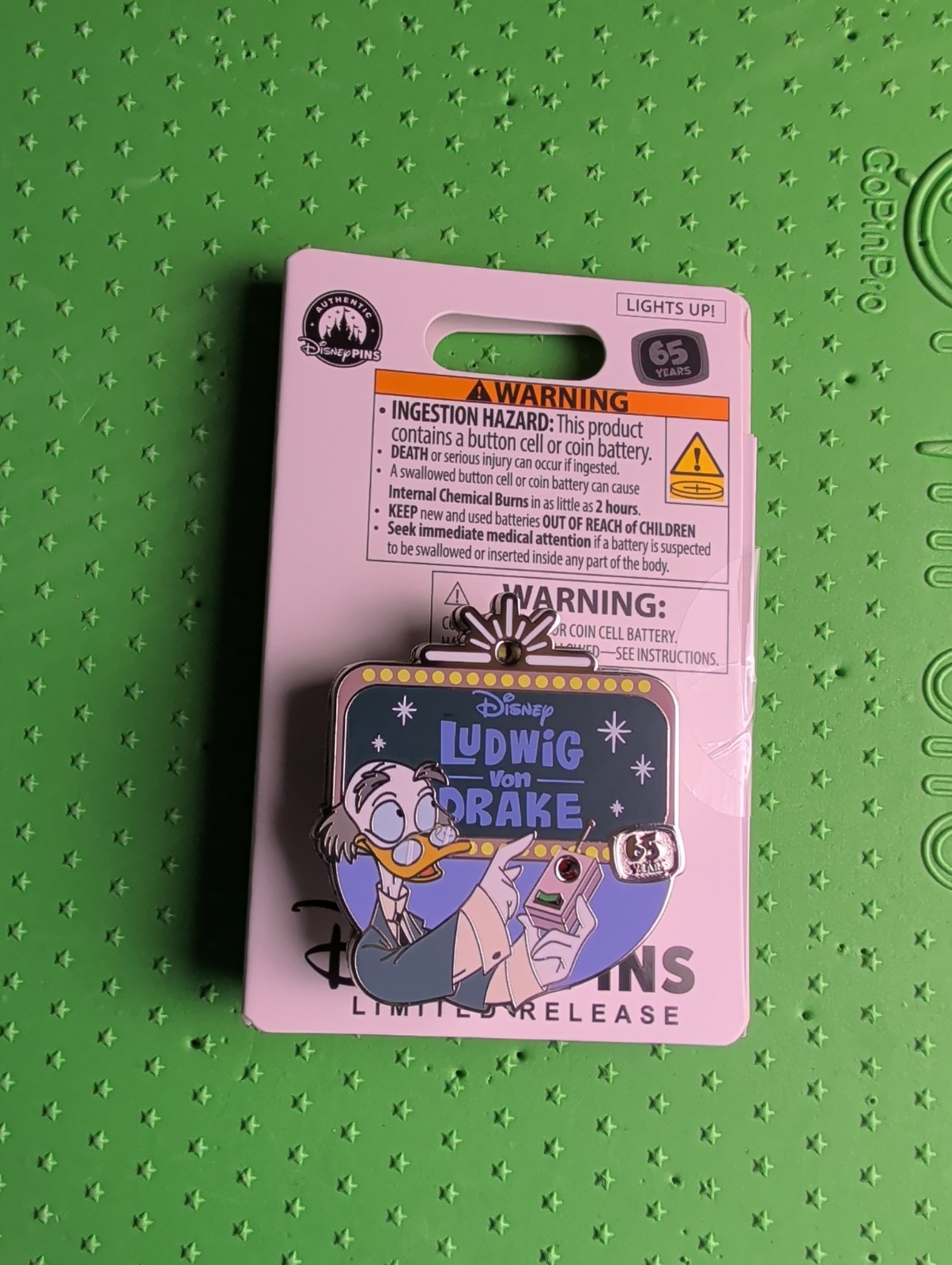 2026 Disney Parks Ludwig Von Drake 65th Anniversary **Lights Up** LR Single Pin