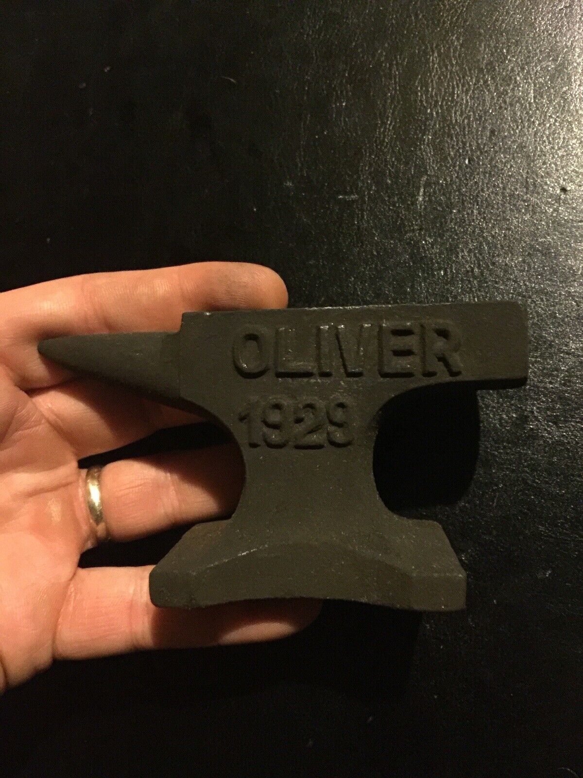 Oliver Tractor Anvil Solid Cast Iron Desk Paperweight Patina 1LB+ Man Cave GIFT