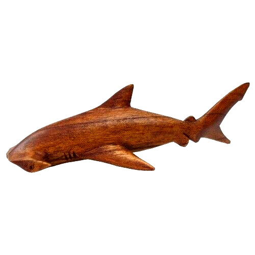 Hammerhead Shark hand carved wood sea life figurine