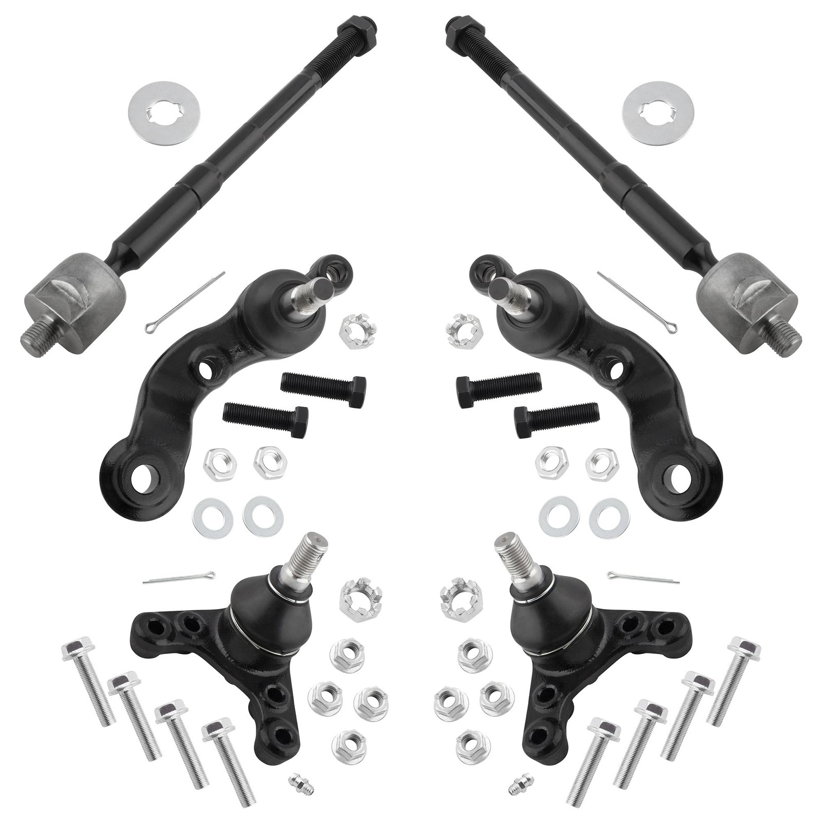 6Pcs Front Suspension Kit, Upper Lower Ball Joint, Inner Tie Rod End, For Toy... 6Pcs Front Suspension Kit, Upper Lower Ball Joint, Inner Tie Rod End, For Toy...