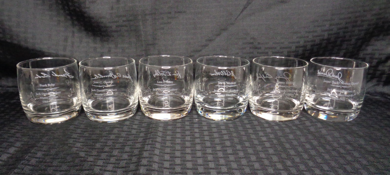 Full Set of 6 Jack Daniel's Master Distiller Series Rocks Glasses Complete 1-6