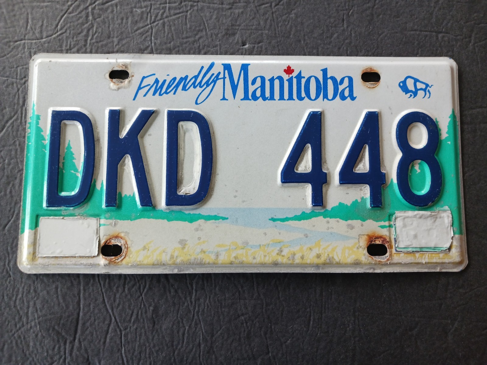 2005 Friendly Manitoba Canada License Plate DKD 448