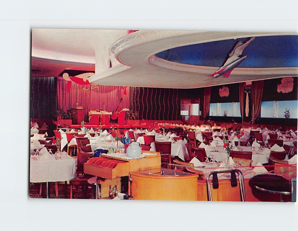 Postcard Interior Skyway Lounge Restaurant Cleveland Ohio USA
