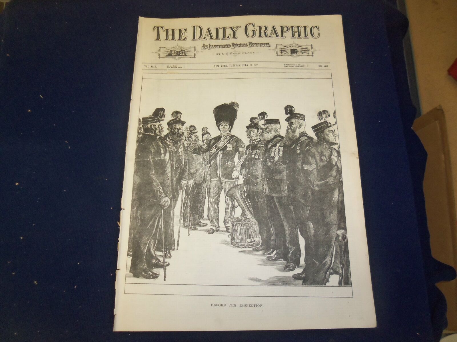 1887 JULY 12 THE DAILY GRAPHIC NEWSPAPER - BEFORE THE INSPECTION - NT 7657