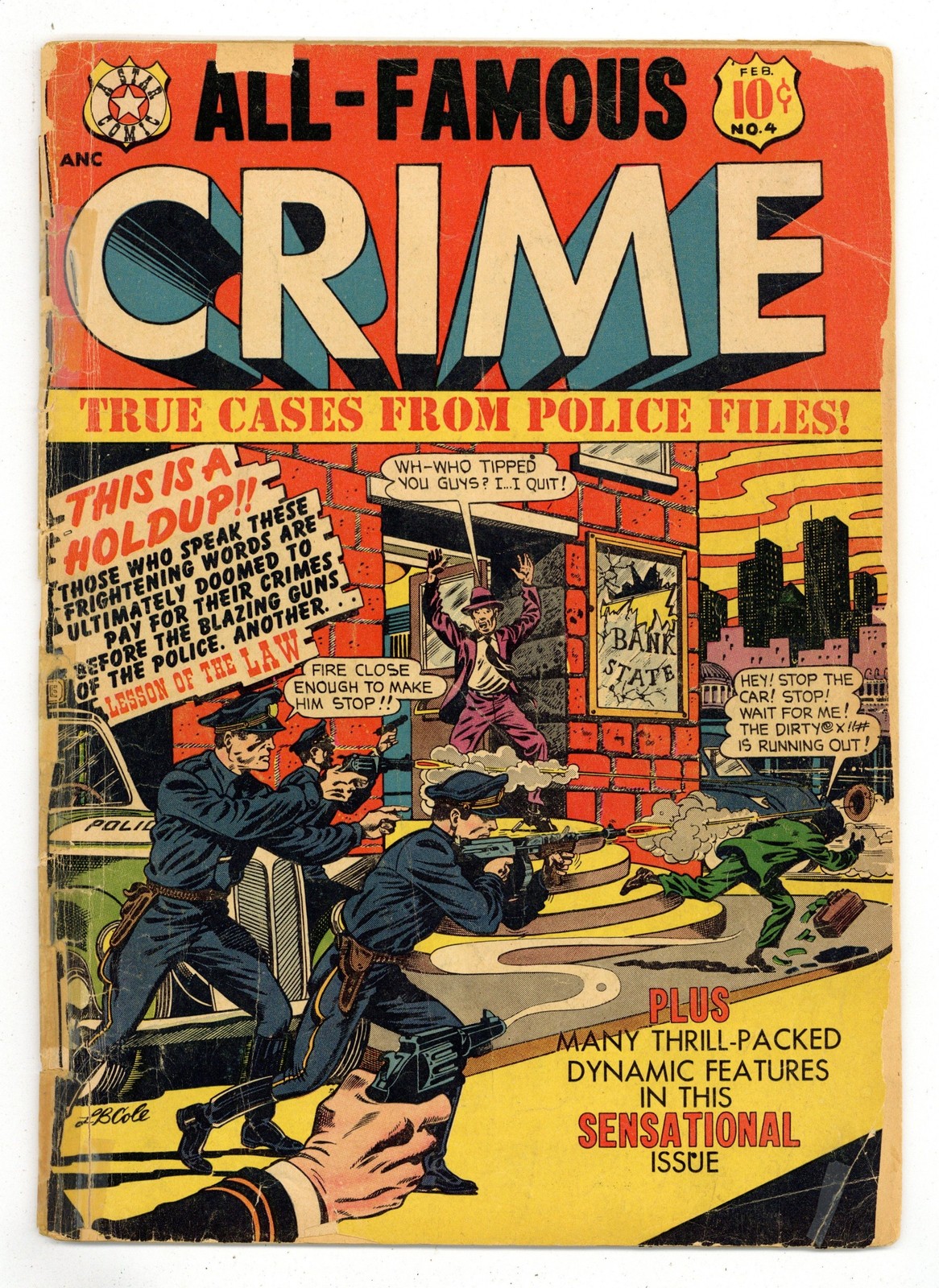 All Famous Crime #4 FR 1.0 TRIMMED 1952