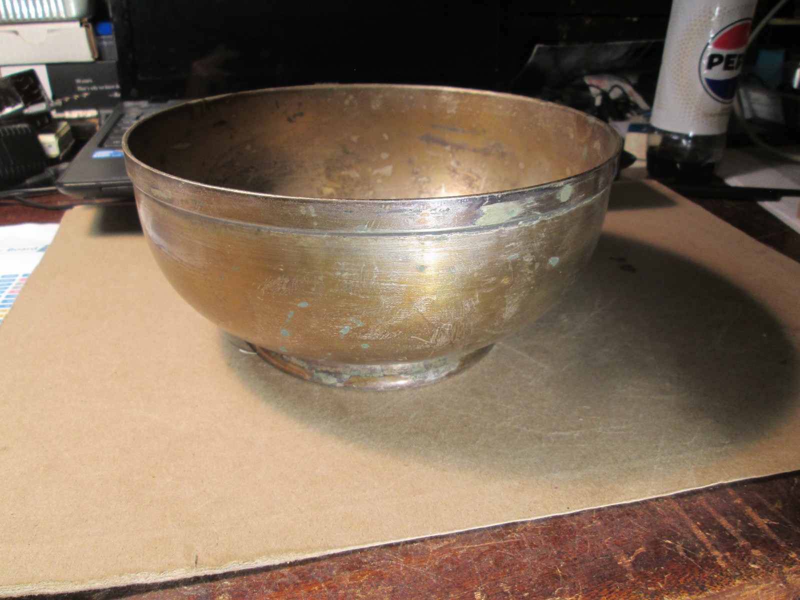 Property of Pan America Airlines Nickle Silver Caviar & Ice Cream Bowl 
