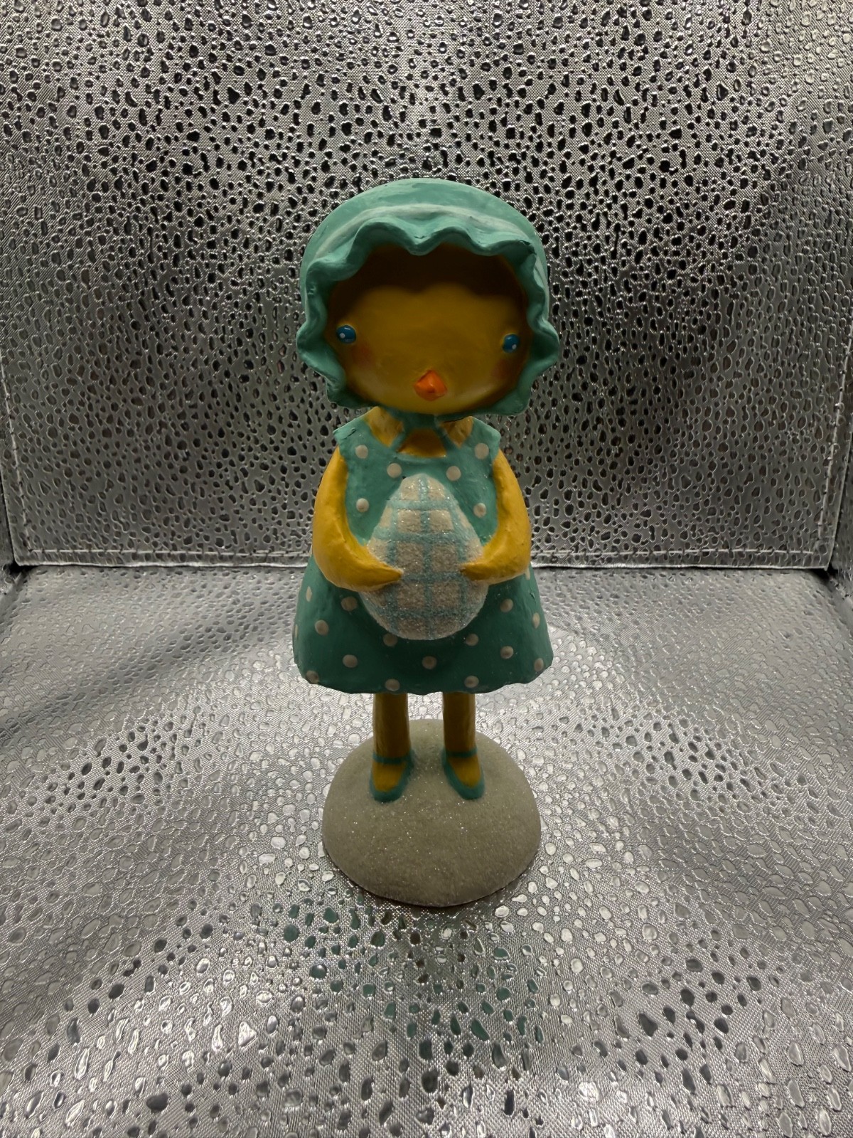 Vintage Jenene Mortimer Teal Green Stella Chick NEVER DISPLAYED
