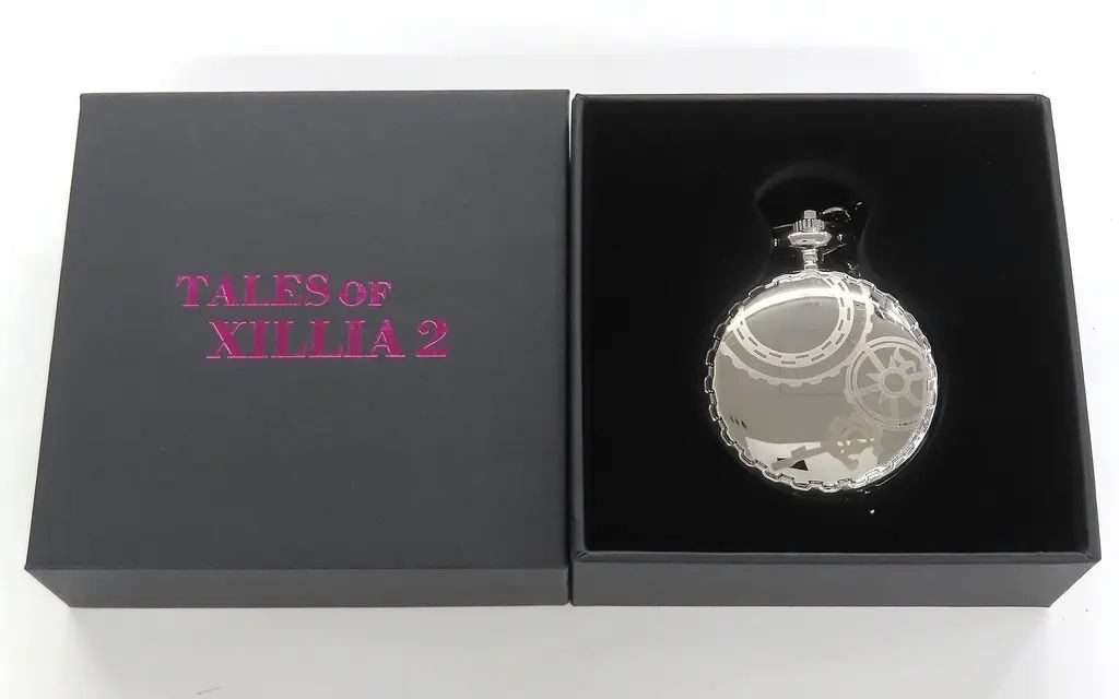 Tales of Xillia 2 Silver Pocket Watch Vintage Collectible 6x4.5cm