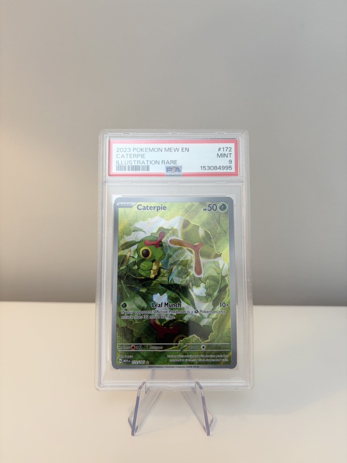 2023 Pokemon Mew EN 151 Caterpie Illustration Rare PSA 9 172