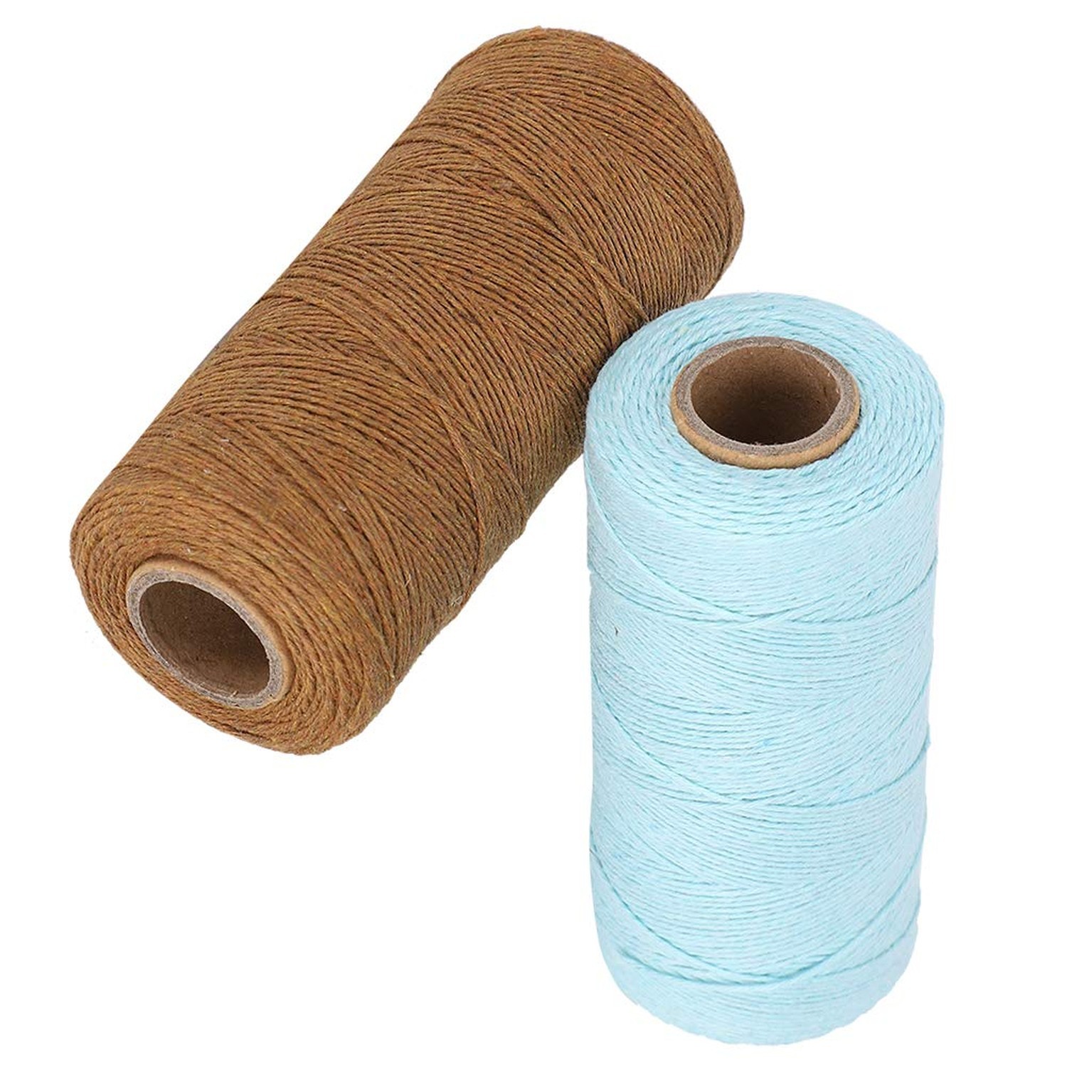 Pure Cotton Yarn, 2 Rolls 8/4 Warp Thread Knit Yarn 250m Tensile Resistant We...