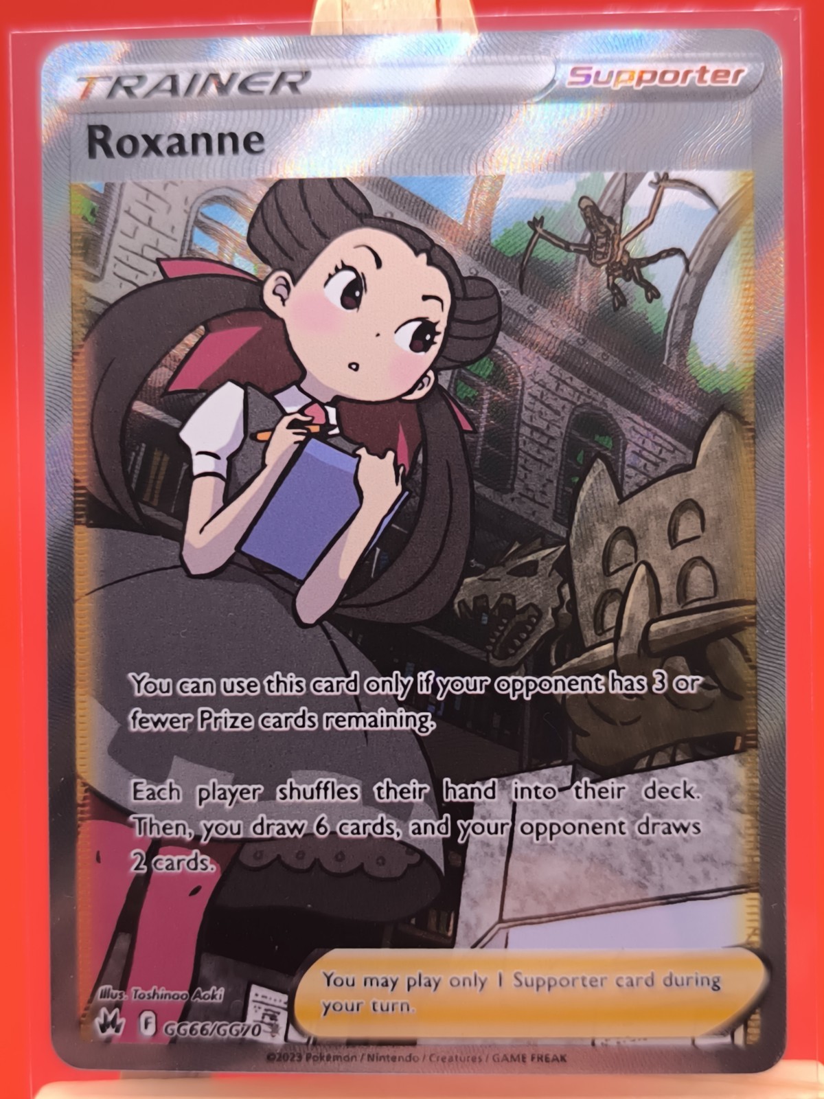 Roxanne GG66/GG70 Crown Zenith Full Art Galarian Gallery Pokemon Card * New * 