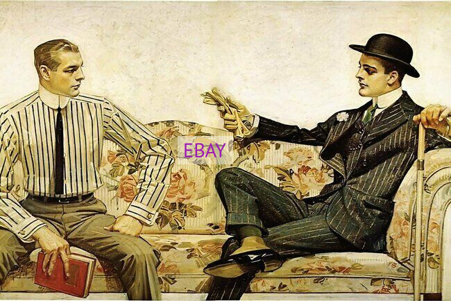 POSTCARD Print / Joseph LEYENDECKER / Two Gentlemen, 1912