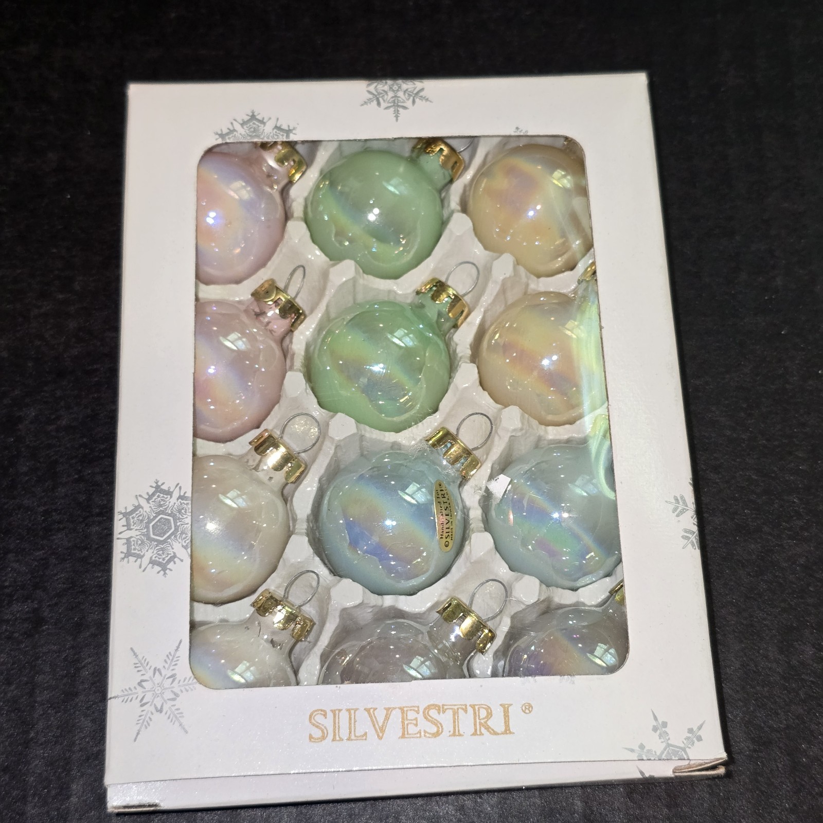Silvestri Vintage Mini Pastel Christmas Ornaments Set Of 12