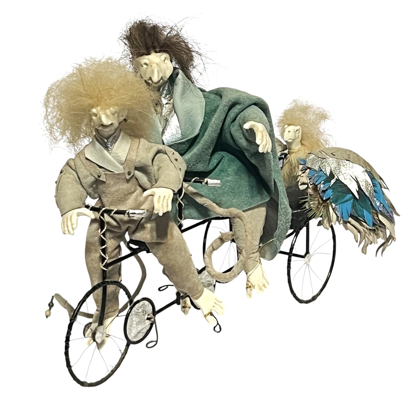 Vintage Halloween Folk Art Creepy Trio Tricycle Figurine Handmade Oddities Vintage Halloween Folk Art Creepy Trio Tricycle Figurine Handmade Oddities