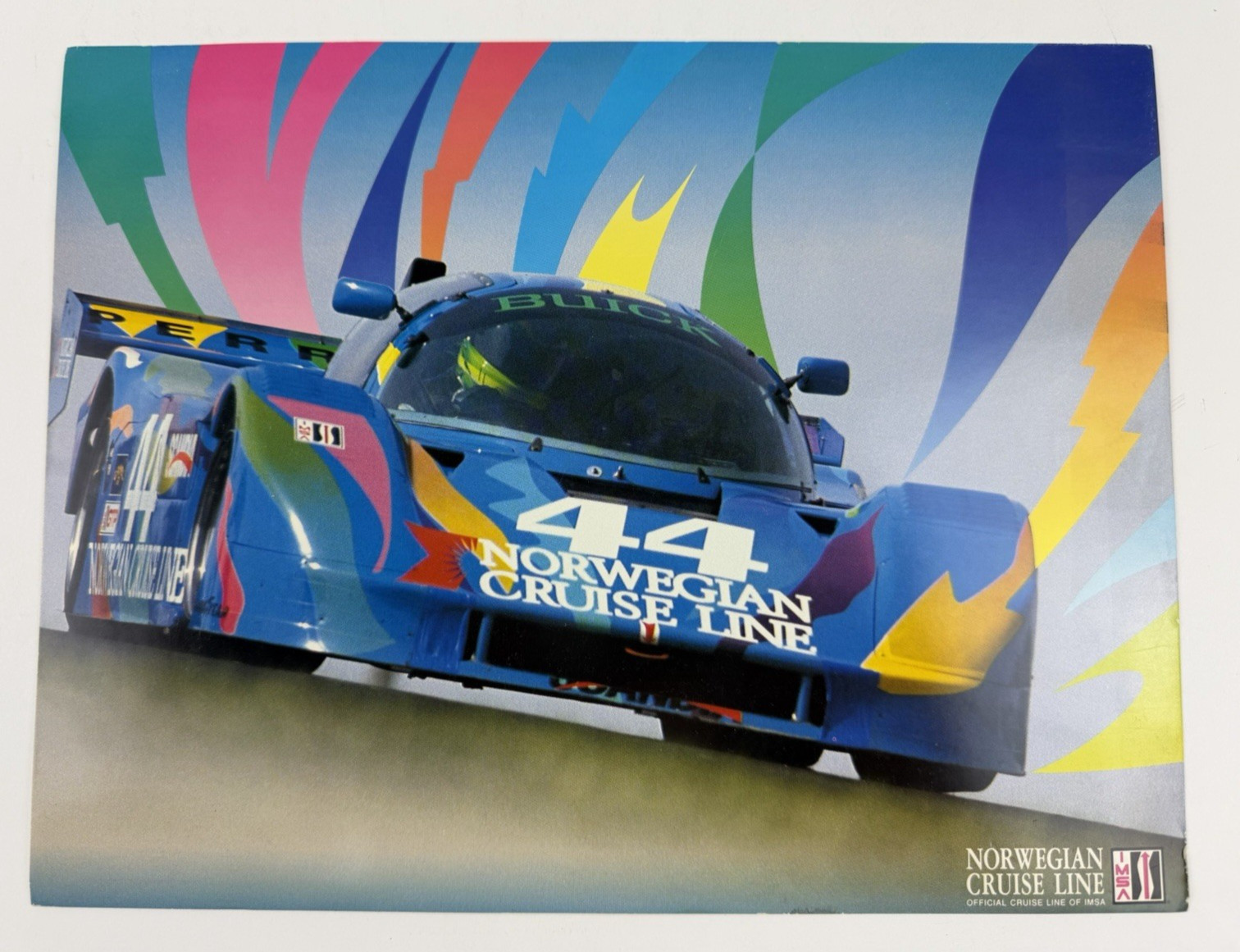Vintage IMSA Scandia Buick GTP Art Car Randy Owens Norwegian Cruise Line