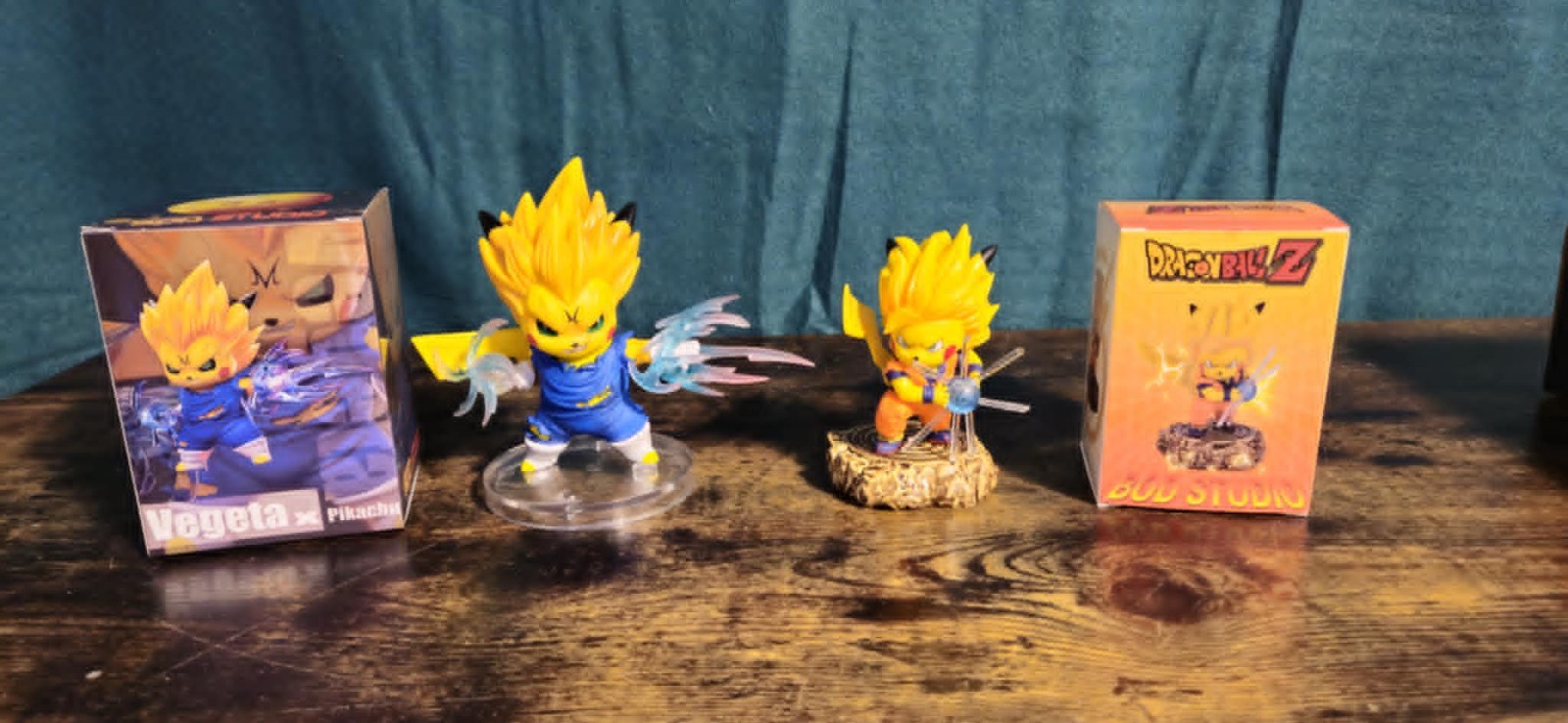 Goku & Vegeta Pokemon Pikachu Inspired Mini Cosplay PVC Figures DBZ Dragon Ball