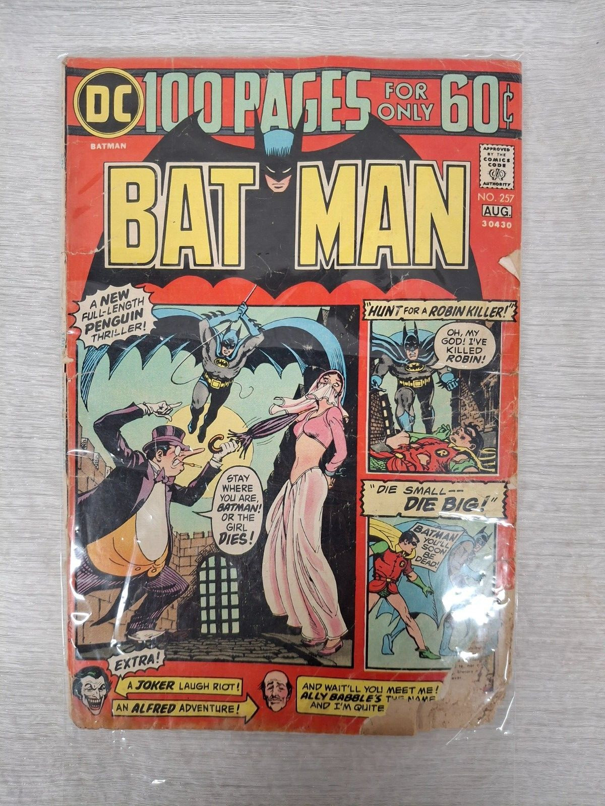 Vintage DC Batman No. 257 DC 100 Penguin Appearance Comic Book