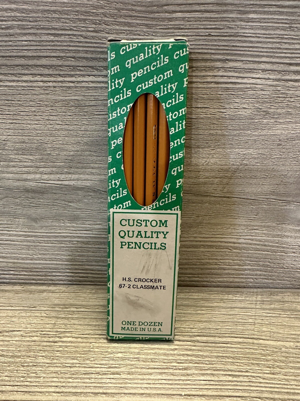Custom Quality Pencils H.S. Crocker Classmate 67-2 Set of 12 Vintage USA