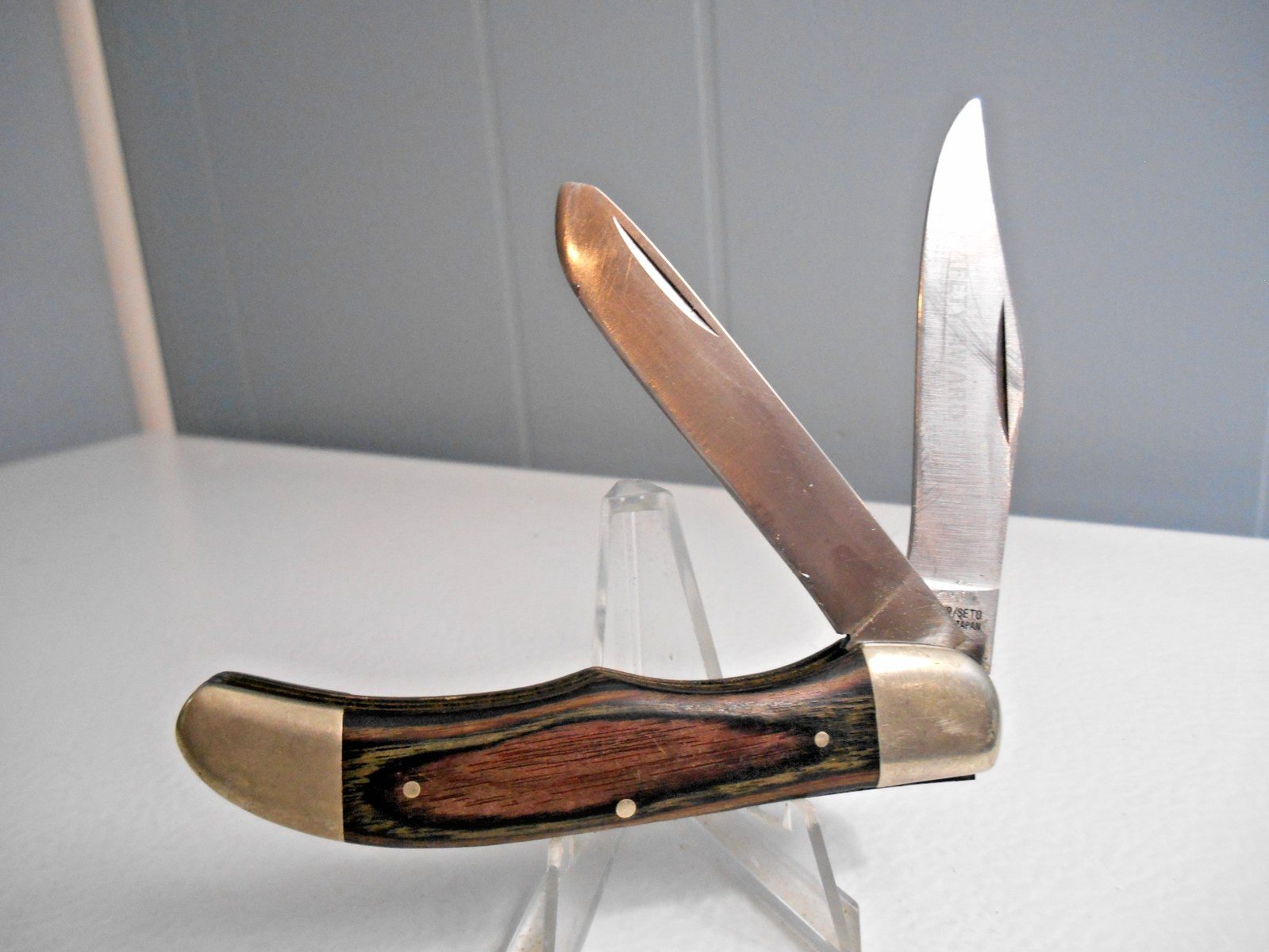 VINTAGE TAYLOR/SETO SURGICAL JAPAN 2 BLADE WOOD HANDLE POCKET KNIFE