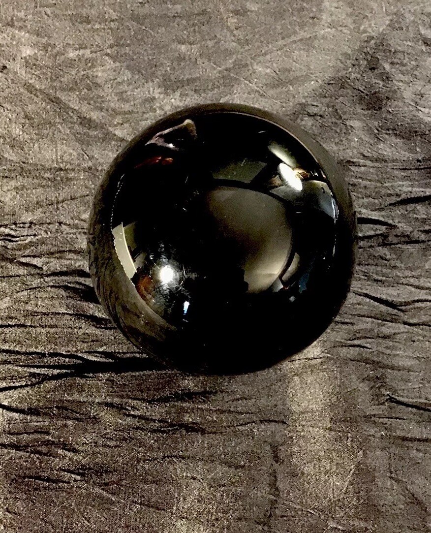 Black Jet Stone sphere Large 12in Round 2.210lb Black Jet Stone sphere Large 12in Round 2.210lb
