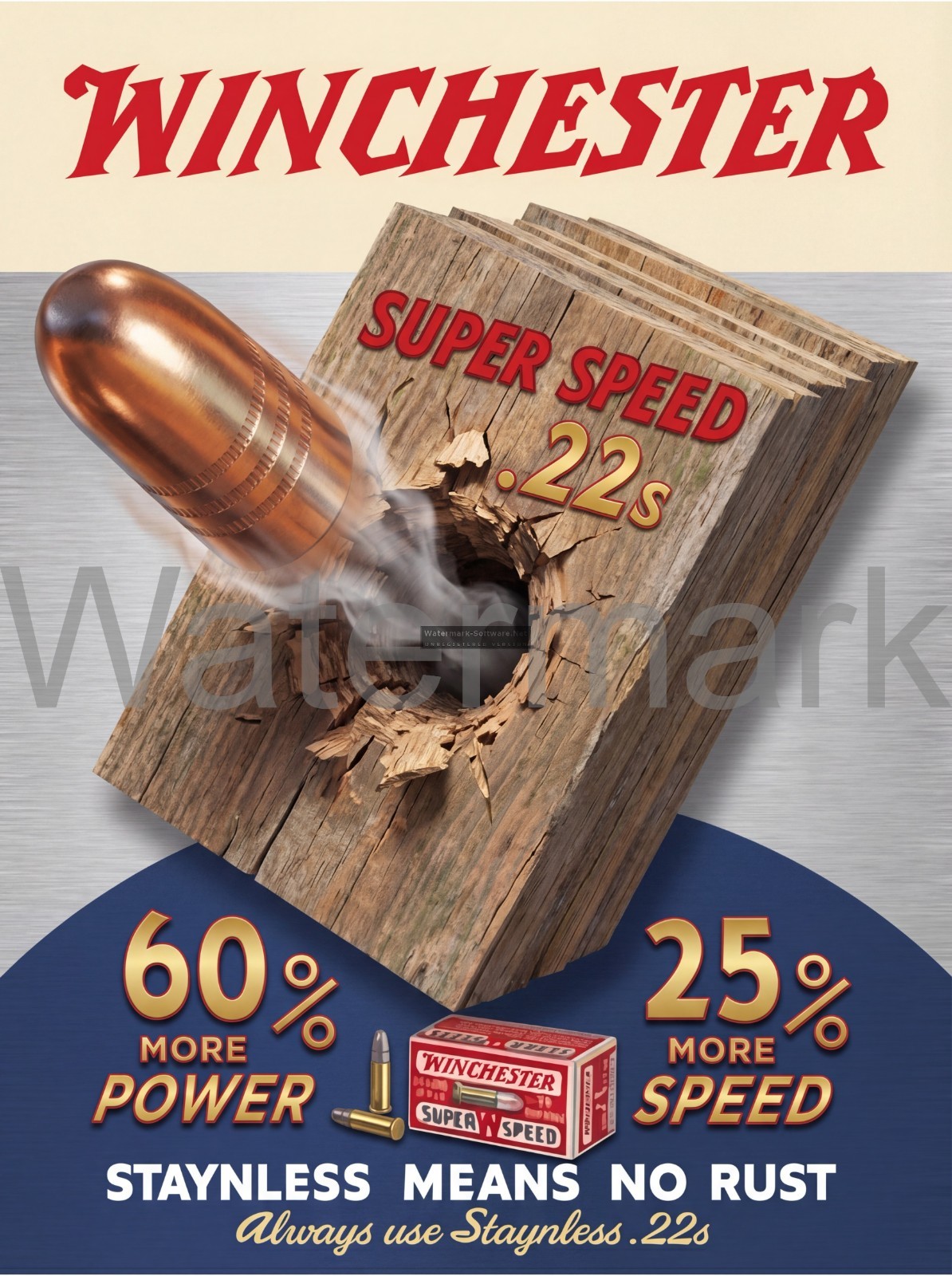 Winchester Super Speed .22s z78 Metal Sign 3 Sizes to Choose From