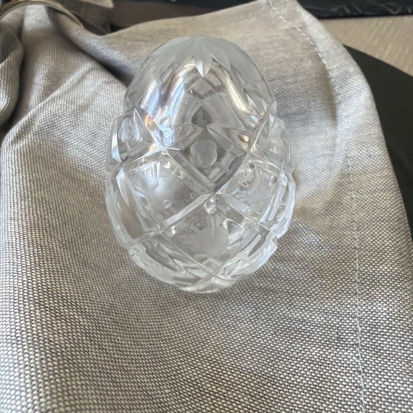 FABERGE Crystal Egg Trellis Signed And Numbered 8402 FABERGE Crystal Egg Trellis Signed And Numbered 8402