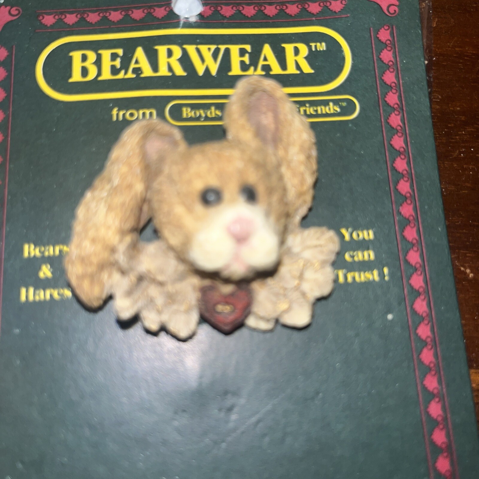 Boyds Bears Bearwear Brooch Lapel Pin 2616 Alice’s Flight Bunny Rabbit Easter